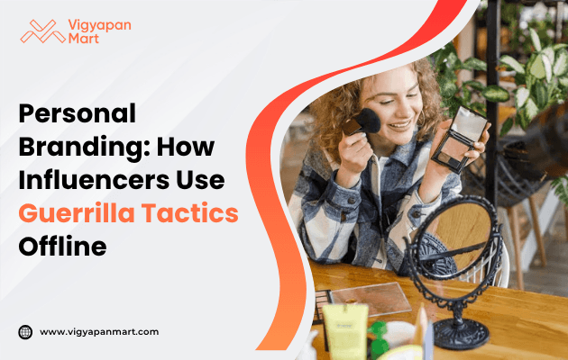 An influencer engaging in an offline guerrilla marketing campaign, utilizing creative tactics such as pop-up installations, interactive street art, or unexpected public performances to enhance personal branding and audience engagement.