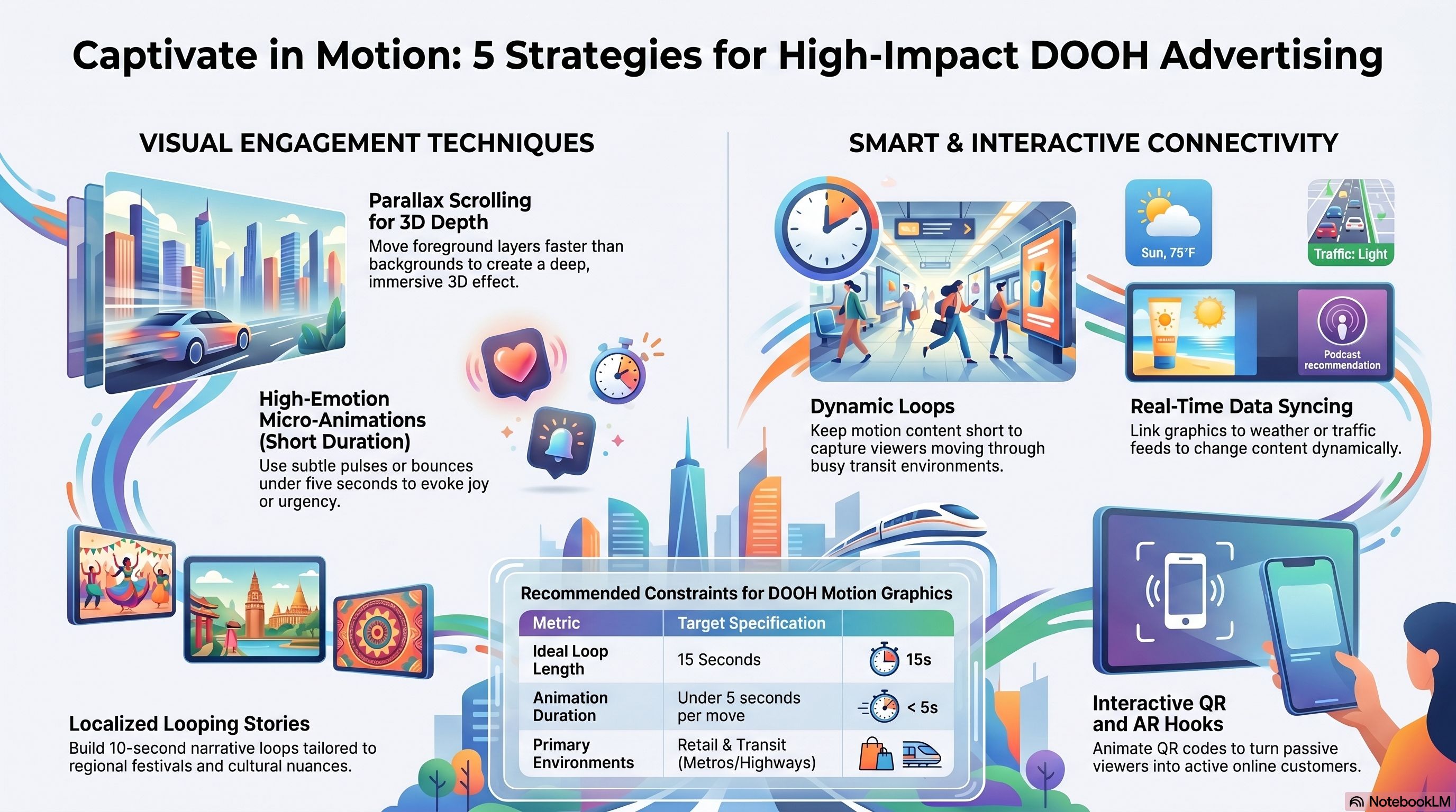 Creative strategies for DOOH motion graphics