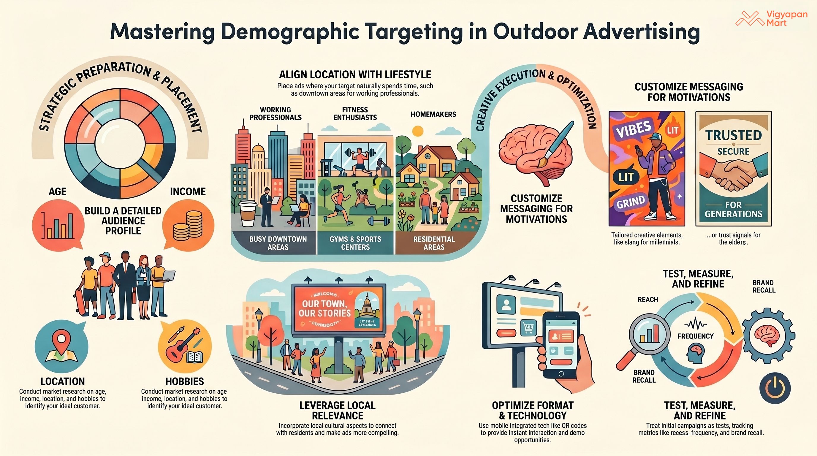 Outdoor advertising targeting specific demographics